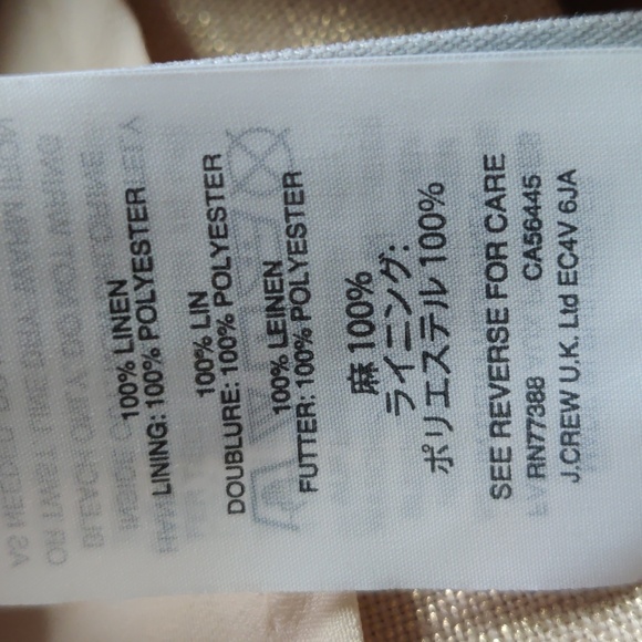 *JCREW* shimmery gold linen shift dress with grommets - Picture 10 of 10